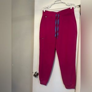 Figs Raspberry Sorbet Size L high waisted Zamora jogger for sale!